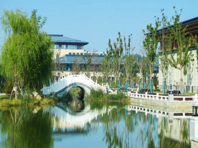 精品工程：中式园林景观拱桥水景